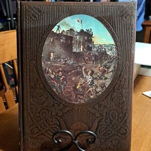 Time LIFE THE TEXANS Vintage Embossed Leather Book with Historical Scene